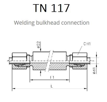 TN117 Приварной переборочный адаптер